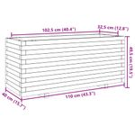 Casa si Gradina - Gradinarit si plante - Plante si ghivece - Ghivece si suporturi - Jardiniera de gradina, 110x40x49,5 cm, lemn masiv de pin - Infinity.ro