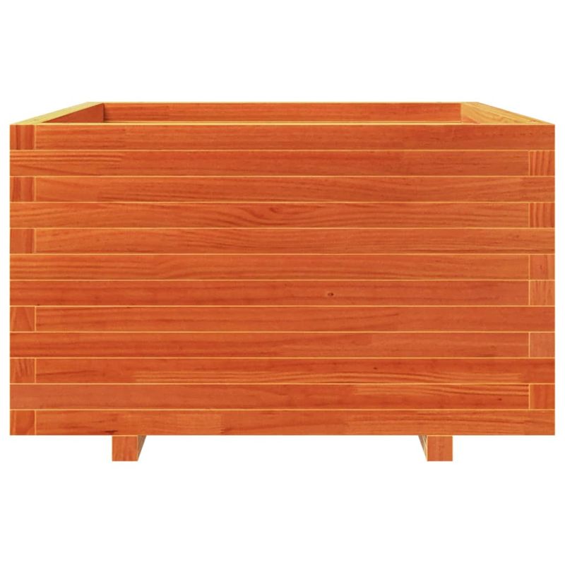 Casa si Gradina - Gradinarit si plante - Plante si ghivece - Ghivece si suporturi - Jardiniera gradina, maro ceruit, 80x80x49,5 cm, lemn masiv pin - Infinity.ro