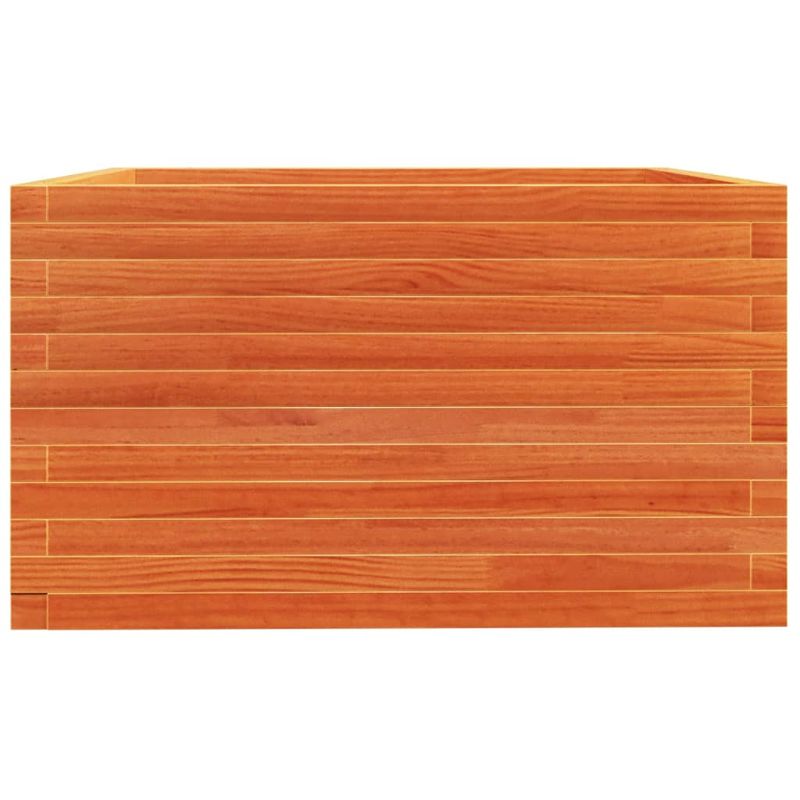 Casa si Gradina - Gradinarit si plante - Plante si ghivece - Ghivece si suporturi - Jardiniera gradina, maro ceruit, 80x80x49,5 cm, lemn masiv pin - Infinity.ro