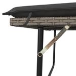 Casa si Gradina - Gradina si terasa - Mobilier exterior - Bancute de gradina - Banca de gradina cu perne si taburet, gri, poliratan - Infinity.ro