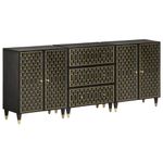 Casa si Gradina - Mobilier - Comode si corpuri - Comode - Dulapuri laterale, 3 buc., 60x33x75 cm, lemn masiv de mango - Infinity.ro