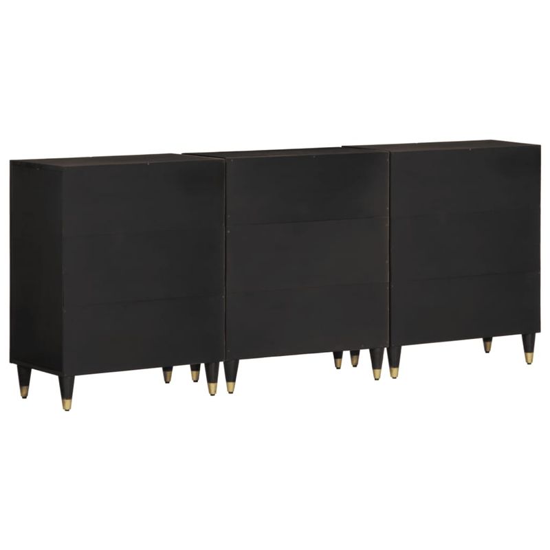 Casa si Gradina - Mobilier - Comode si corpuri - Comode - Dulapuri laterale, 3 buc., 60x33x75 cm, lemn masiv de mango - Infinity.ro