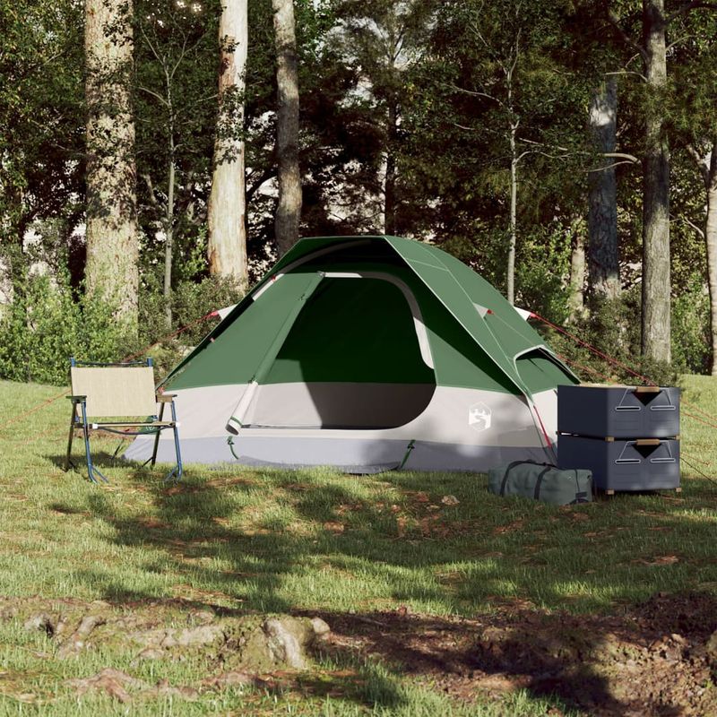 Sport si Outdoor - Camping - Corturi camping - Cort de camping cupola pentru 2 persoane, verde, impermeabil - Infinity.ro
