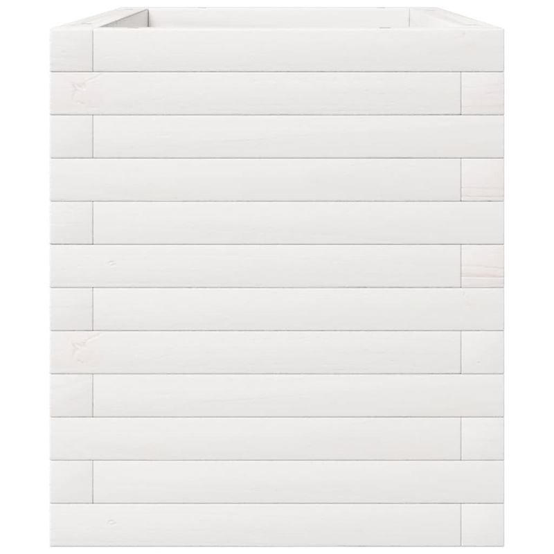 Casa si Gradina - Gradinarit si plante - Plante si ghivece - Ghivece si suporturi - Jardiniera de gradina, alb, 70x40x49,5 cm, lemn masiv de pin - Infinity.ro