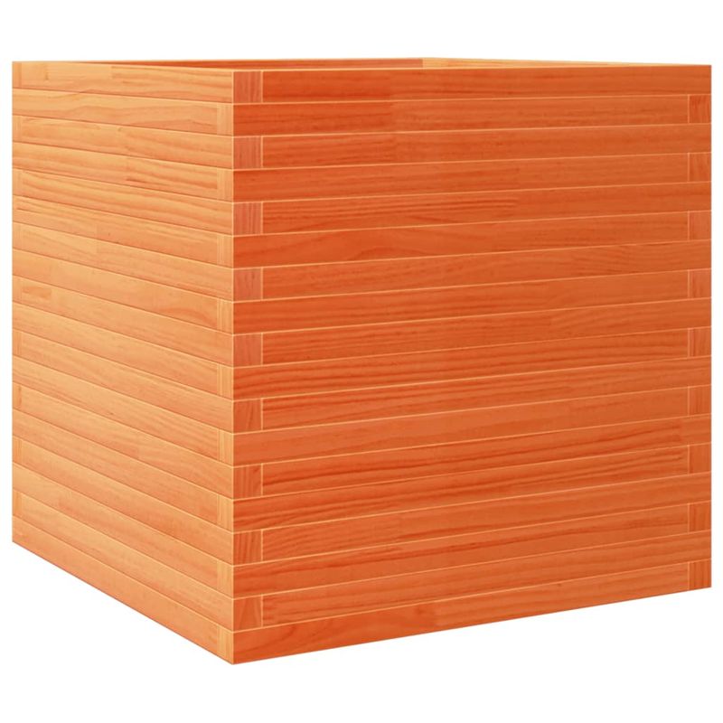 Casa si Gradina - Gradinarit si plante - Plante si ghivece - Ghivece si suporturi - Jardiniera gradina, maro ceruit, 70x70x68,5 cm, lemn masiv pin - Infinity.ro