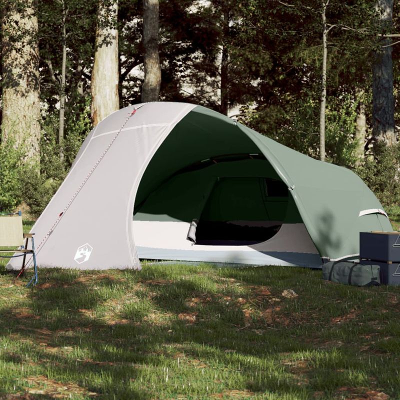 Sport si Outdoor - Camping - Corturi camping - Cort de camping cupola pentru 4 persoane, verde, impermeabil - Infinity.ro