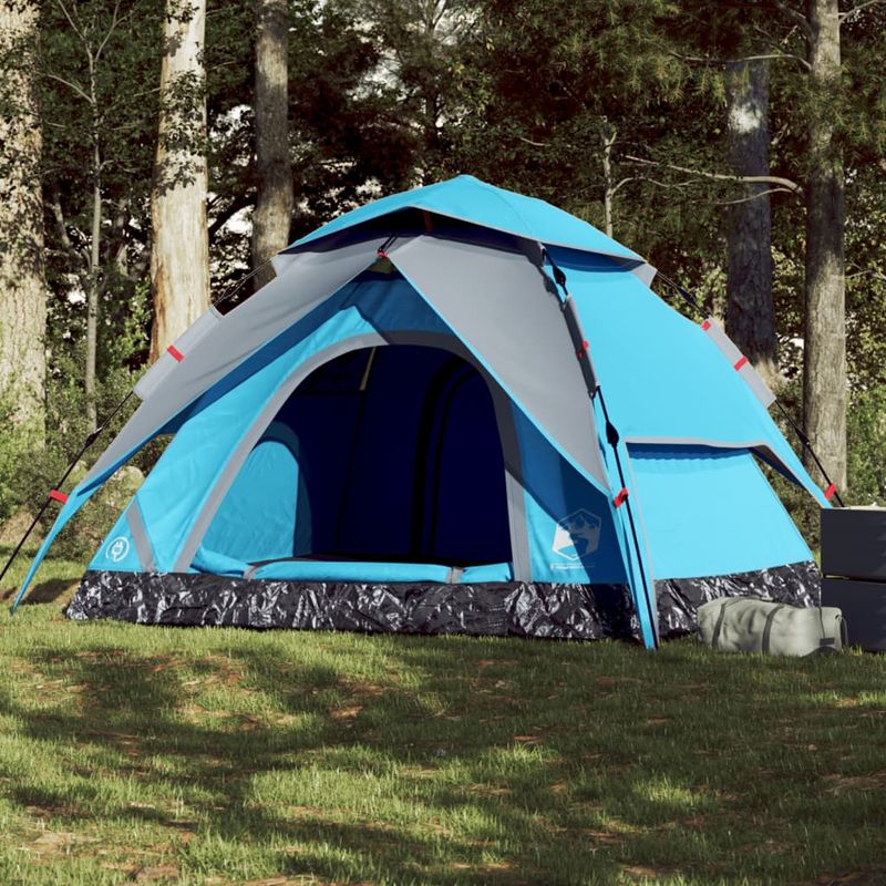 Sport si Outdoor - Camping - Corturi camping - Cort de camping cupola 5 persoane, setare rapida, albastru - Infinity.ro