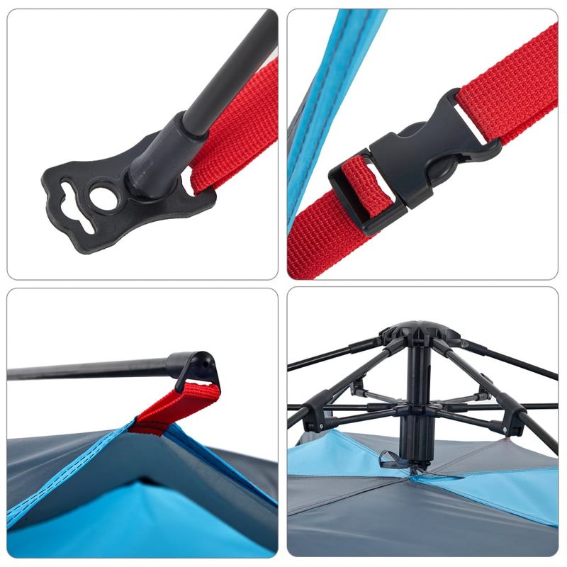 Sport si Outdoor - Camping - Corturi camping - Cort de camping cupola 5 persoane, setare rapida, albastru - Infinity.ro