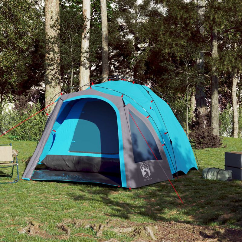 Sport si Outdoor - Camping - Corturi camping - Cort de camping cupola 3 persoane, setare rapida, albastru - Infinity.ro