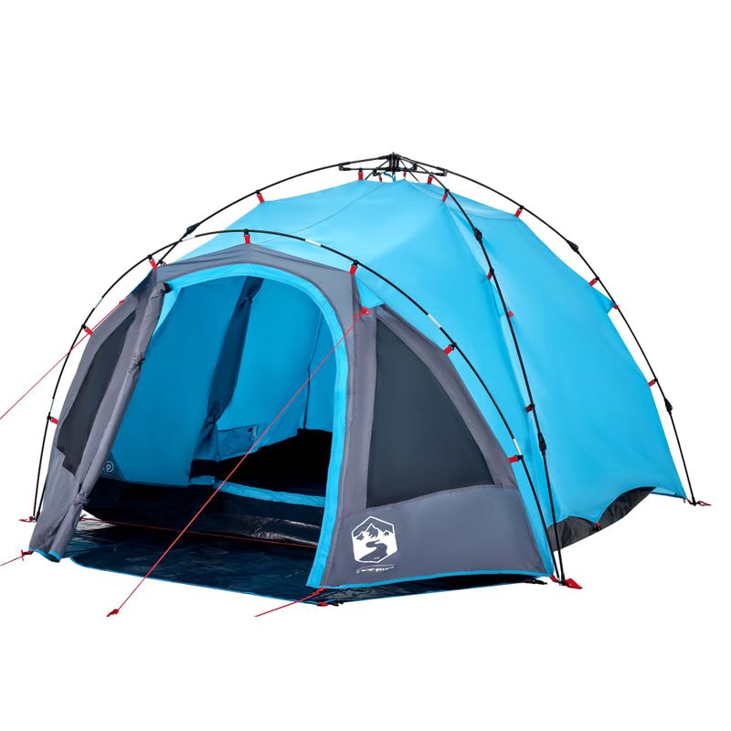 Sport si Outdoor - Camping - Corturi camping - Cort de camping cupola 3 persoane, setare rapida, albastru - Infinity.ro