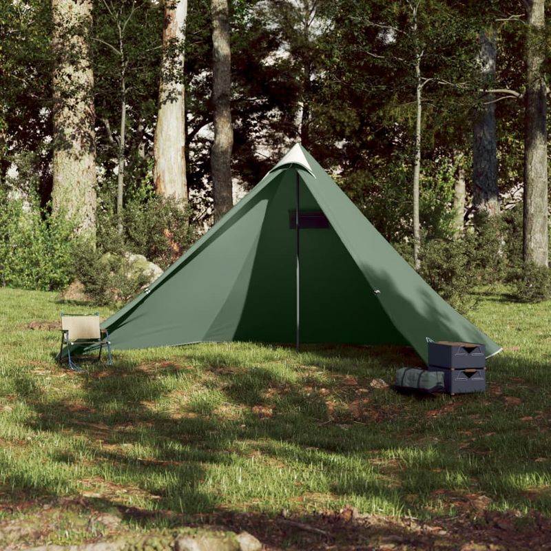 Sport si Outdoor - Camping - Corturi camping - Cort de familie tipi pentru 7 persoane, verde, impermeabil - Infinity.ro
