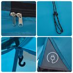 Sport si Outdoor - Camping - Corturi camping - Cort de camping cupola 3 persoane, setare rapida, albastru - Infinity.ro