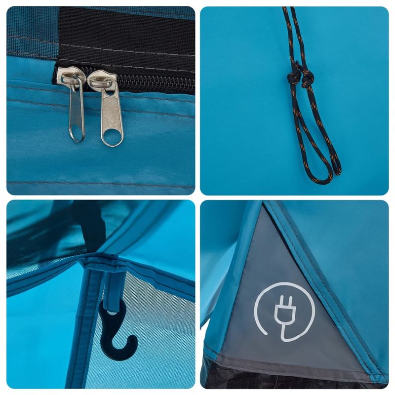 Sport si Outdoor - Camping - Corturi camping - Cort de camping cupola 3 persoane, setare rapida, albastru - Infinity.ro