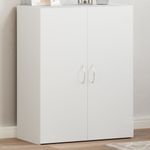 Casa si Gradina - Constructii - Depozitare, transport si protectie - Rafturi, fisete si vestiare - Fiset, alb, 60x32x77,5 cm, lemn prelucrat - Infinity.ro