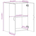 Casa si Gradina - Constructii - Depozitare, transport si protectie - Rafturi, fisete si vestiare - Fiset, alb, 60x32x77,5 cm, lemn prelucrat - Infinity.ro