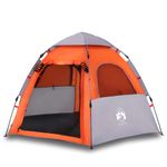 Sport si Outdoor - Camping - Corturi camping - Cort camping cabana 4 persoane gri/portocaliu setare rapida - Infinity.ro