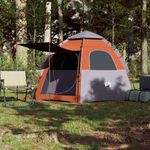 Sport si Outdoor - Camping - Corturi camping - Cort camping cabana 4 persoane gri/portocaliu setare rapida - Infinity.ro