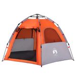 Sport si Outdoor - Camping - Corturi camping - Cort camping cabana 4 persoane gri/portocaliu setare rapida - Infinity.ro