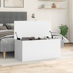 Casa si Gradina - Mobilier - Organizare si depozitare - Cutii depozitare - Cutie de depozitare, alb, 100x42x46 cm, lemn prelucrat - Infinity.ro