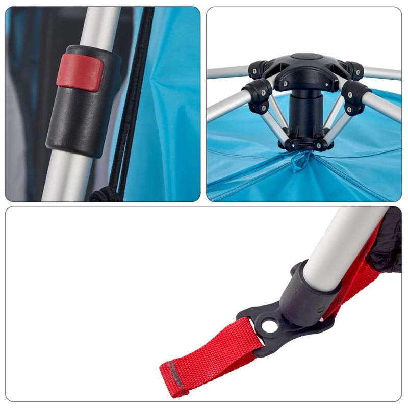 Sport si Outdoor - Camping - Corturi camping - Cort de familie cupola 10 persoane, setare rapida, albastru - Infinity.ro