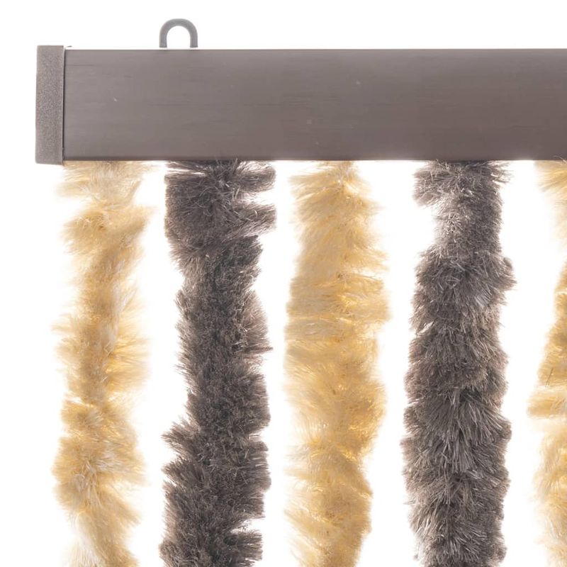Casa si Gradina - Textile si covoare - Rulouri si jaluzele - Perdea pentru insecte, maro inchis si bej, 100x220 cm, chenille - Infinity.ro