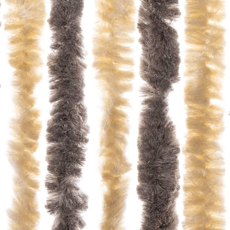 Casa si Gradina - Textile si covoare - Rulouri si jaluzele - Perdea pentru insecte, maro inchis si bej, 100x220 cm, chenille - Infinity.ro