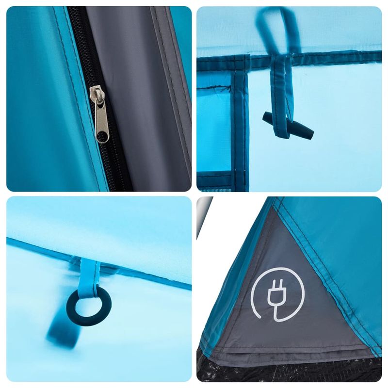 Sport si Outdoor - Camping - Corturi camping - Cort de familie cupola 10 persoane, setare rapida, albastru - Infinity.ro