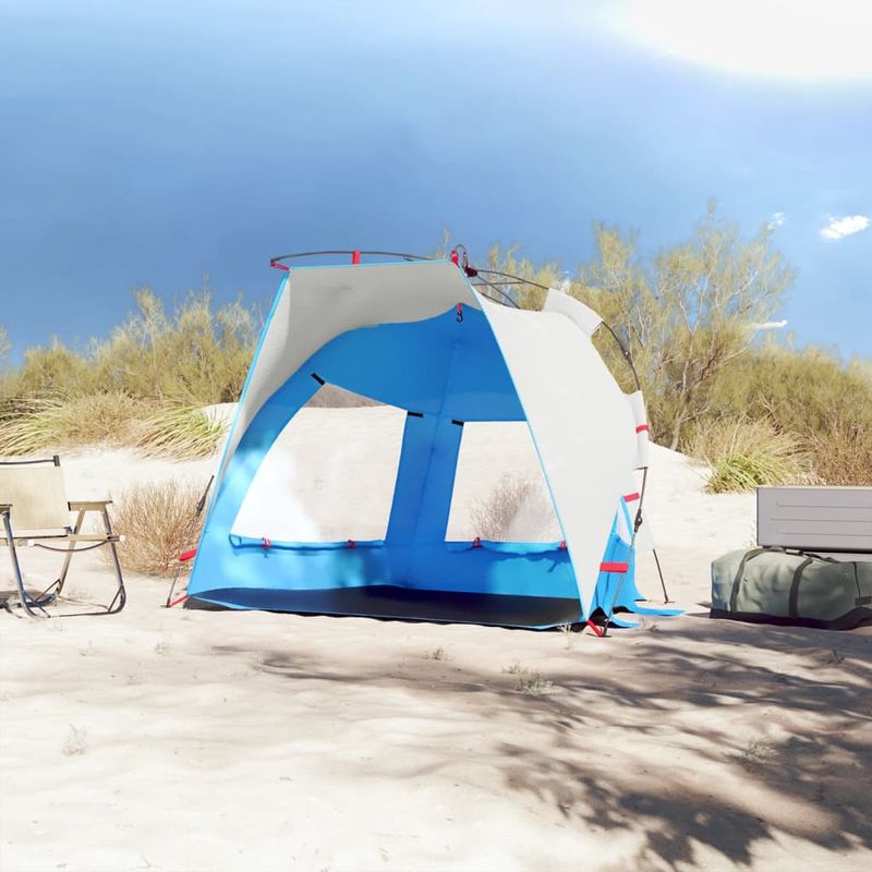 Sport si Outdoor - Camping - Corturi camping - Cort camping 2 persoane albastru azur impermeabil setare rapida - Infinity.ro