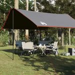 Sport si Outdoor - Camping - Copertine si adaposturi - Prelata de camping gri/portocaliu, 430x380x210 cm, impermeabila, material tafta - Infinity.ro