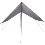 Sport si Outdoor - Camping - Copertine si adaposturi - Prelata de camping gri/portocaliu, 430x380x210 cm, impermeabila, material tafta - Infinity.ro