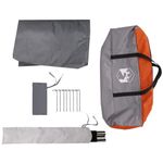 Sport si Outdoor - Camping - Copertine si adaposturi - Prelata de camping gri/portocaliu, 430x380x210 cm, impermeabila, material tafta - Infinity.ro