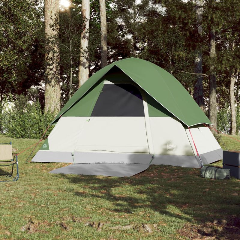 Sport si Outdoor - Camping - Corturi camping - Cort de camping cupola pentru 3 persoane, verde, impermeabil - Infinity.ro