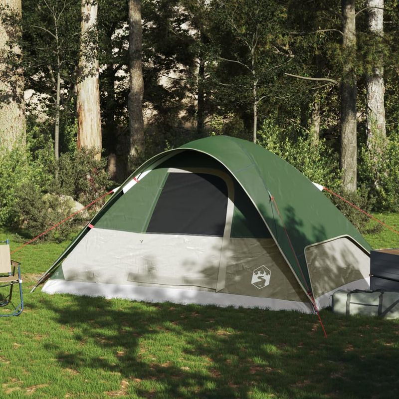 Sport si Outdoor - Camping - Corturi camping - Cort de camping cupola pentru 6 persoane, verde, impermeabil - Infinity.ro