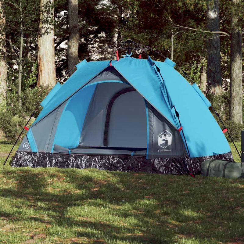 Sport si Outdoor - Camping - Corturi camping - Cort de camping cupola 2 persoane, setare rapida, albastru - Infinity.ro
