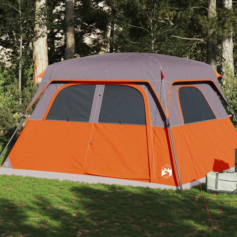 Sport si Outdoor - Camping - Corturi camping - Cort de camping pentru 6 persoane, gri/portocaliu, impermeabil - Infinity.ro