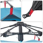 Sport si Outdoor - Camping - Corturi camping - Cort de camping cupola 2 persoane, setare rapida, albastru - Infinity.ro