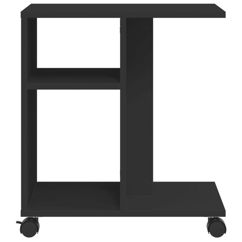 Casa si Gradina - Mobilier - Mese si birouri - Mese living - Masa laterala cu roti, negru, 50x30x55 cm, lemn prelucrat - Infinity.ro