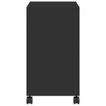 Casa si Gradina - Mobilier - Mese si birouri - Mese living - Masa laterala cu roti, negru, 50x30x55 cm, lemn prelucrat - Infinity.ro