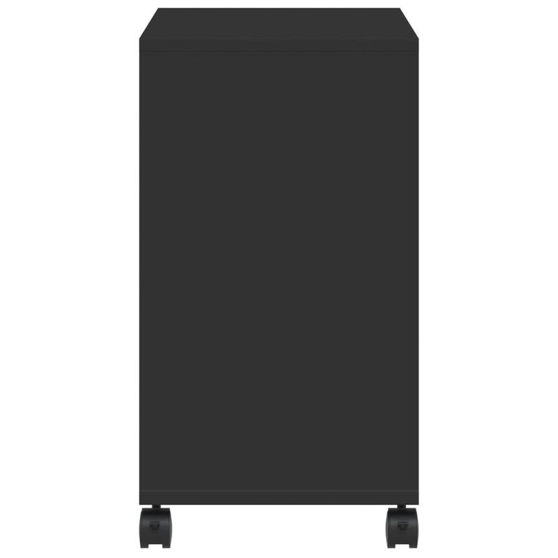 Casa si Gradina - Mobilier - Mese si birouri - Mese living - Masa laterala cu roti, negru, 50x30x55 cm, lemn prelucrat - Infinity.ro
