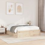 Casa si Gradina - Mobilier - Paturi si accesorii - Paturi - Cadru de pat, 150x200 cm, lemn masiv de pin - Infinity.ro