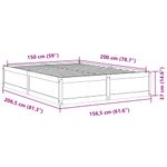 Casa si Gradina - Mobilier - Paturi si accesorii - Paturi - Cadru de pat, 150x200 cm, lemn masiv de pin - Infinity.ro