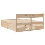 Casa si Gradina - Mobilier - Paturi si accesorii - Paturi - Cadru de pat cu sertare, 150x200 cm, lemn masiv pin - Infinity.ro