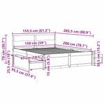 Casa si Gradina - Mobilier - Paturi si accesorii - Paturi - Cadru de pat cu sertare, 150x200 cm, lemn masiv pin - Infinity.ro
