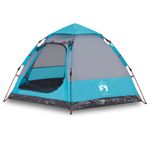 Sport si Outdoor - Camping - Corturi camping - Cort de camping cabana 4 persoane albastru cu eliberare rapida - Infinity.ro