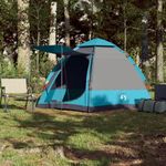 Sport si Outdoor - Camping - Corturi camping - Cort de camping cabana 4 persoane albastru cu eliberare rapida - Infinity.ro