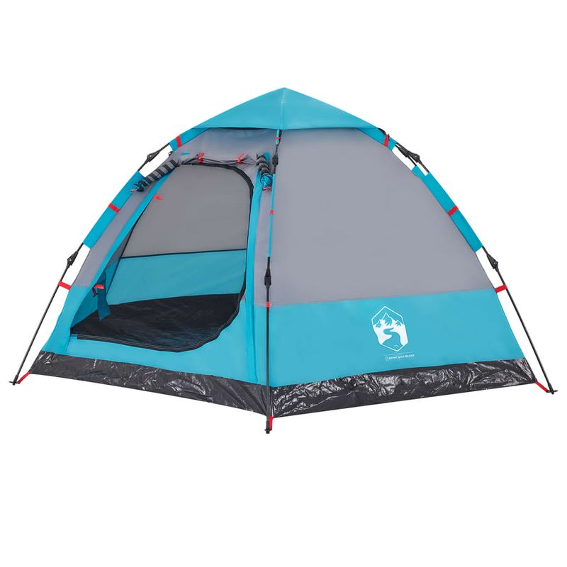 Sport si Outdoor - Camping - Corturi camping - Cort de camping cabana 4 persoane albastru cu eliberare rapida - Infinity.ro