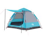 Sport si Outdoor - Camping - Corturi camping - Cort de camping cabana 4 persoane albastru cu eliberare rapida - Infinity.ro