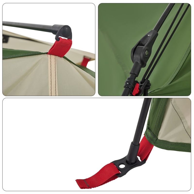 Sport si Outdoor - Camping - Corturi camping - Cort de camping cupola 4 persoane, setare rapida, verde - Infinity.ro