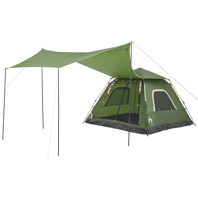 Sport si Outdoor - Camping - Corturi camping - Cort de camping cupola 5 persoane, setare rapida, verde - Infinity.ro