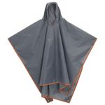 Sport si Outdoor - Camping - Accesorii camping si drumetii - Poncho ploaie cu gluga design 2 in 1 gri/portocaliu 223x145 cm - Infinity.ro